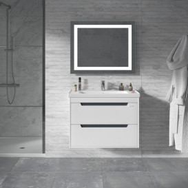 Тумба Sanwerk Greta Air 80 см с раковиной New Line МДФ белый MV0000887