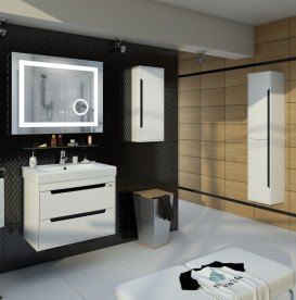 Тумба Sanwerk Greta Air 80 см с раковиной Принц МДФ белый MV0000915