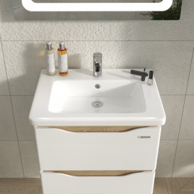 Тумба Sanwerk Liga Air 60 см с раковиной Space Line МДФ белый/мессина MV0000860