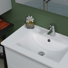 Тумба Sanwerk Mindal 70 см с раковиной Qtap МДФ белый MV0000888