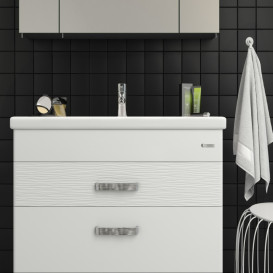 Тумба Sanwerk Sierra 100 см с раковиной Сава МДФ белый MV0000914