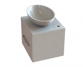 Тумба Snail Адель із раковиною Фієста 50х45 см фарбований МДФ/литьовий мармур білий 500KM174