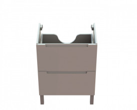 Тумба Snail Б'янко з раковиною Гранд 60х41,5 см фарбований МДФ/ливарний мармур білий 6003КМ148