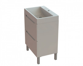 Тумба Snail Б'янко з раковиною Гранд 60х41,5 см фарбований МДФ/ливарний мармур білий 6003КМ148