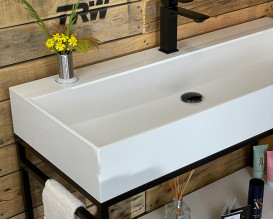 Тумба Snail Джерсі з раковиною Флорида 101,5х43,5 см метал/ливарний мармур 1015LOFT168/1