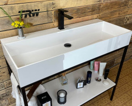 Тумба Snail Джерсі з раковиною Флорида 101,5х43,5 см метал/ливарний мармур 1015LOFT168/1