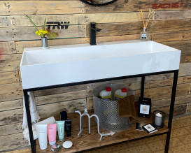 Тумба Snail Джерсі з раковиною Флорида 101,5х43,5 см метал/ливарний мармур 1015LOFT168/1