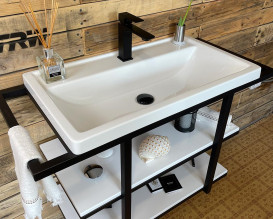 Тумба Snail Фрегат з раковиною Венеція 94х42 см метал/ливарний мармур 740LOFT106