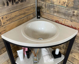 Тумба Snail Ламма с раковиной Роксана 55х55 см металл/литьевой мрамор 550LOFT110