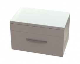 Тумба Snail Мадлен с раковиной Камелия 70х45 см крашенный МДФ/литьевой мрамор белый 700KM147