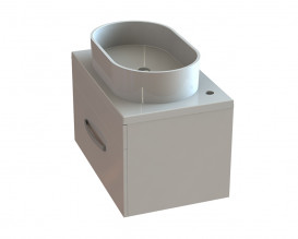 Тумба Snail Мадлен із раковиною Ліана 70х45 см фарбований МДФ/ливарний мармур білий 700KM172