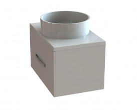 Тумба Snail Мадлен с раковиной Оазис 70х45 см крашенный МДФ/литьевой мрамор белый 700KM170