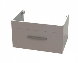 Тумба Snail Мадлен с раковиной Рондо 70х45 см крашенный МДФ/литьевой мрамор белый 700KM149