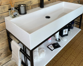 Тумба Snail Мидуэй с раковиной Флорида 101,5х43,5 см металл/литьевой мрамор 1015LOFT168/3