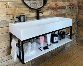 Тумба Snail Мидуэй с раковиной Флорида 101,5х43,5 см металл/литьевой мрамор 1015LOFT168/3