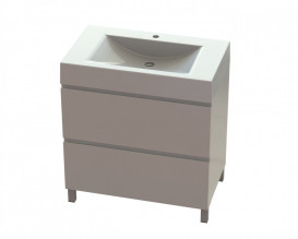 Тумба Snail Новела з раковиною Атлант 80х48, 5 см фарбований МДФ/ливарний мармур білий 800КМ163