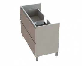 Тумба Snail Новелла с раковиной Атлант 99х48,5 см крашенный МДФ/литьевой мрамор белый 990КМ163