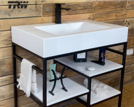 Тумба Snail Родос с раковиной Атлант 80х48,5 см металл/литьевой мрамор 800LOFT163