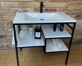 Тумба Snail Родос с раковиной Орфей 80х48,5 см металл/литьевой мрамор 800LOFT165