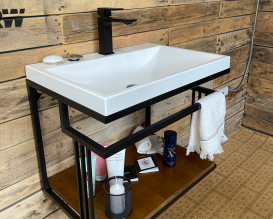 Тумба Snail Самуї з раковиною Богема 60х41,5 см метал/ливарний мармур 600LOFT156