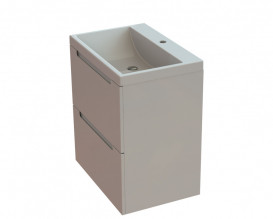 Тумба Snail Стелла с раковиной Богема 60х41,5 см крашенный МДФ/литьевой мрамор белый 6002КМ156