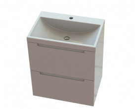 Тумба Snail Стелла с раковиной Богема 60х41,5 см крашенный МДФ/литьевой мрамор белый 6002КМ156