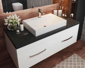 Тумба Snail Венера с раковиной Гранд 120х55 см крашенный МДФ/литьевой мрамор белый 1200KM148