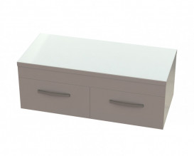 Тумба Snail Венера з раковиною Оазис 120х55 см фарбований МДФ/мармур ливарний білий 1200KM170