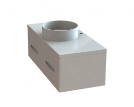 Тумба Snail Венера з раковиною Оазис 120х55 см фарбований МДФ/мармур ливарний білий 1200KM170