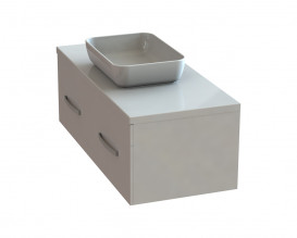 Тумба Snail Венера с раковиной Тифани 120х55 см крашенный МДФ/литьевой мрамор белый 1200KM176