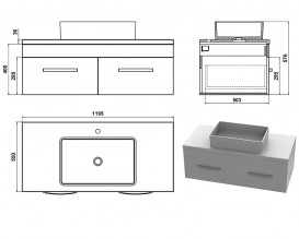 Тумба Snail Венера с раковиной Тоскана 120х55 см крашенный МДФ/литьевой мрамор белый 1200KM171