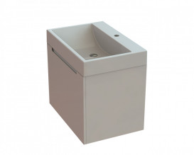 Тумба Snail Виола с раковиной Гранд 60х41,5 см крашенный МДФ/литьевой мрамор белый 6001КМ148