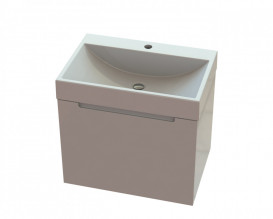 Тумба Snail Виола с раковиной Гранд 60х41,5 см крашенный МДФ/литьевой мрамор белый 6001КМ148