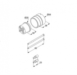 Подовження для прихованої частини змішувача для ванни та душу Kludi 30 мм 7666100-00
