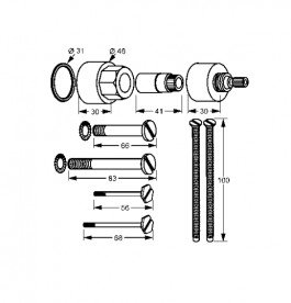 Подовження для прихованої частини термостата Kludi 30 мм 7573105-00