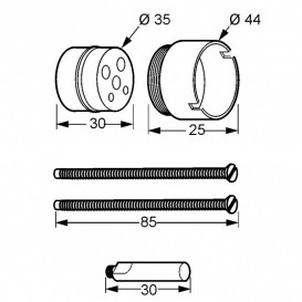 Удлинение для встраиваемого смесителя Kludi 7598005-00