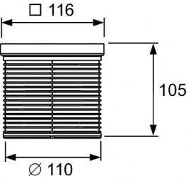 Подовжувач без фланця для душового трапа Tece Tecedrainpoint S пластик сірий 3660006