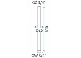 Подовжувач для душового гарнітуру Rea 50 см латунь чорний REA-K0880