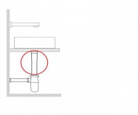 Подовжувач для сифона Tres 20 см хром 913463320