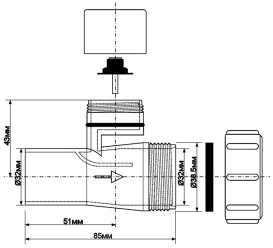 Удлинитель с аэрационным клапаном McAlpine d32 мм полипропилен V1ABSV-32-PL-WH