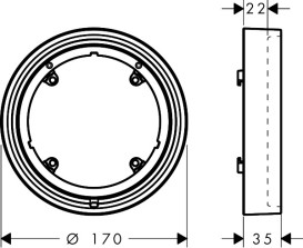 Подовжувач для змішувача Hansgrohe Axor ShowerSelect ID 22 мм матовий чорний 13646670