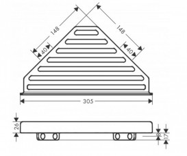 Угловая полочка для душа Hansgrohe AddStoris бронза матовая 41741140