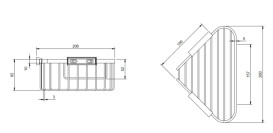 Кутова поличка-кошик для душу Villeroy & Boch Elements - Tender матовий нікель TVA15100900064