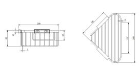 Угловая полочка-корзина для душа Villeroy & Boch Elements - Tender матовое золото TVA15100900076