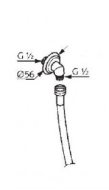 Кутове з'єднання для шланга KLUDI ADLON латунь золото 1210145-00