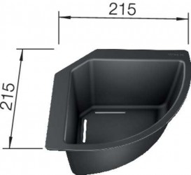 Кутовий КОЛАНДЕР Blanco пластик чорний 235866
