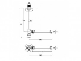 Угловой кран Simas Arcade хром 120006