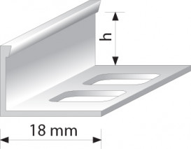 Угловой профиль алюминиевый L h10 мм Salag 2.5 м анодированный A010xx