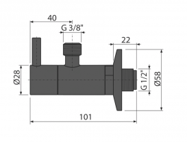 Кутовий вентиль AlcaPlast з фільтром 1/2 