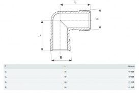 Косинець 90° Viega 1611 R½ латунь 107925